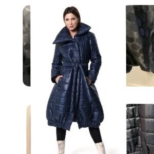 Navy blue puffer coat balloon hem XXL